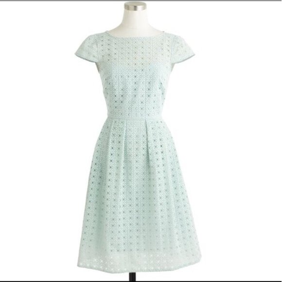 J. Crew Dresses & Skirts - J. Crew Kayla Organza Eyelet Lace Fit Flare Dress